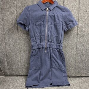 J. Crew Dark Blue Mini Dress with Zipper